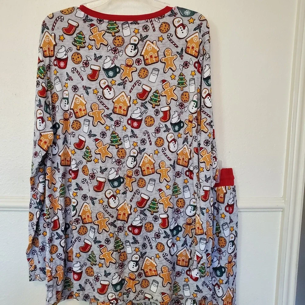 Little Sleepies Gingerbread Holiday Bamboo Pajama Set XL Lunaluxe Christmas PJs